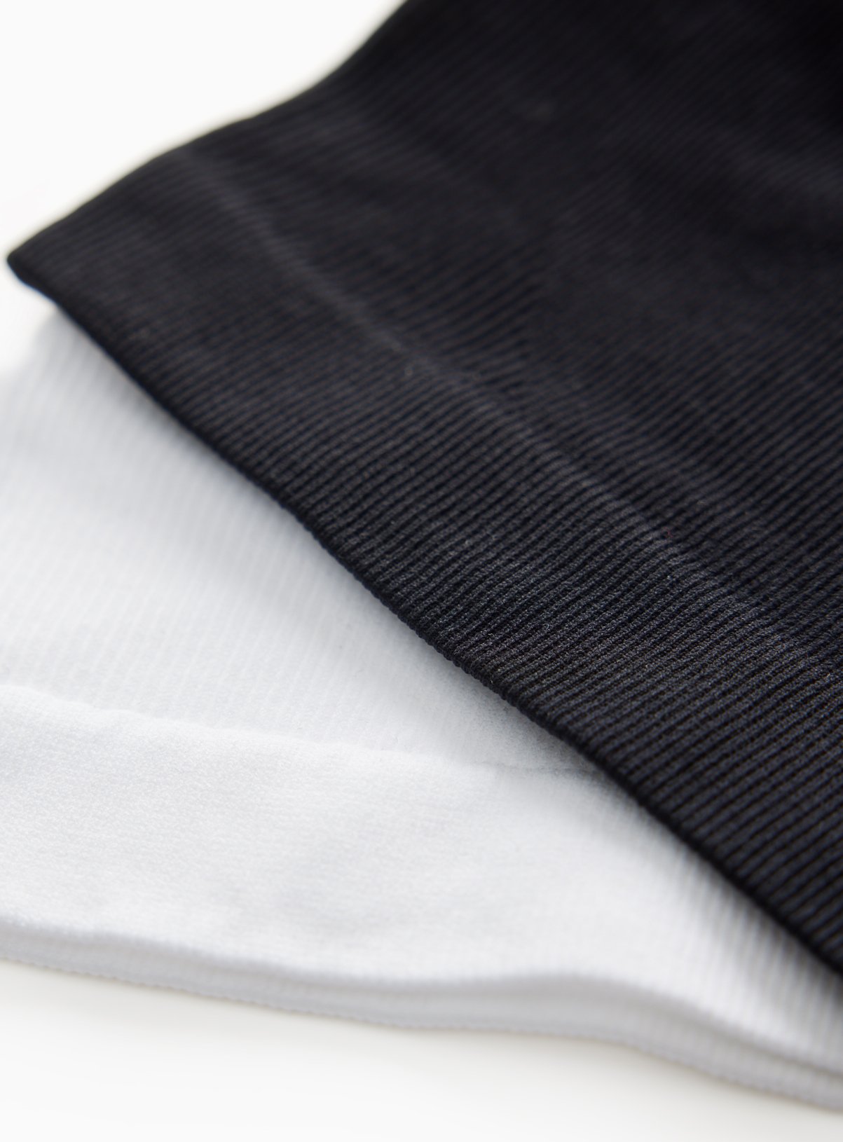 Black & White Ribbed Racer Back Crop Tops 2 Pack 8-10 years - Image 2 thumbnail